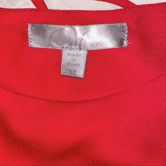 Red scallop tank top - Picture 4 of 4